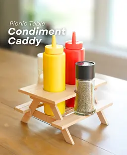 Picnic Table Condiment Caddy 3d model