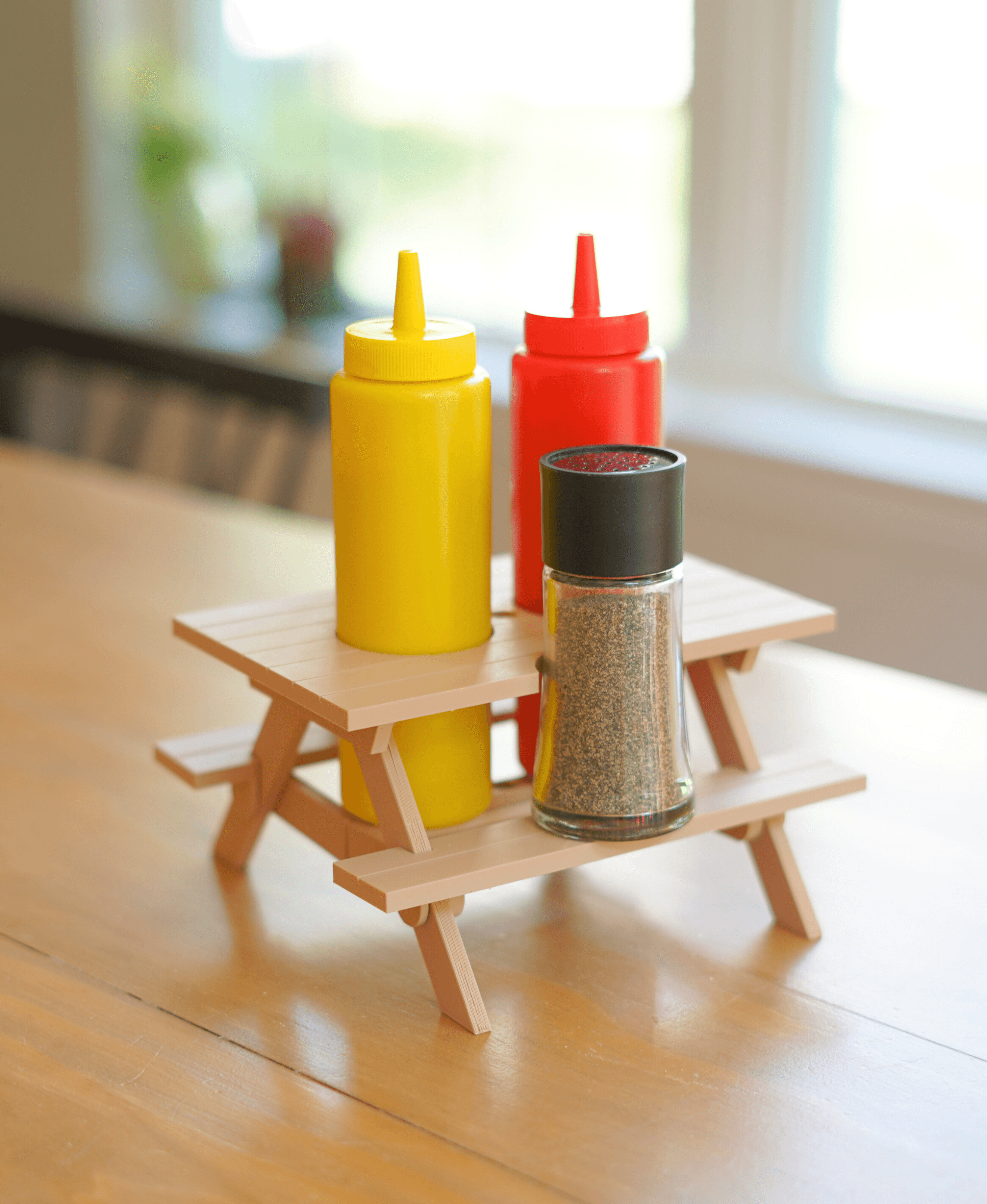 Picnic Table Condiment Caddy 3d model