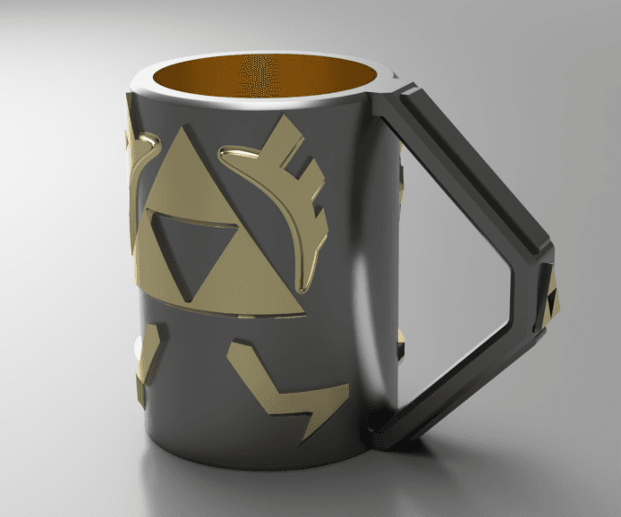 Zelda style can cup-mug-koozie for 330ml cans (no support, two or one colour) 3d model