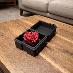 ETERNAL FLOWERS IN A BOX / PRINT IN PLACE BOX / ROSE / TULIP / VORONOI / VALENTINE DAY / MOTHERS DAY 3d model