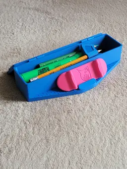 Pencil Case-Skate Inspired w/Fingerboard 3d model