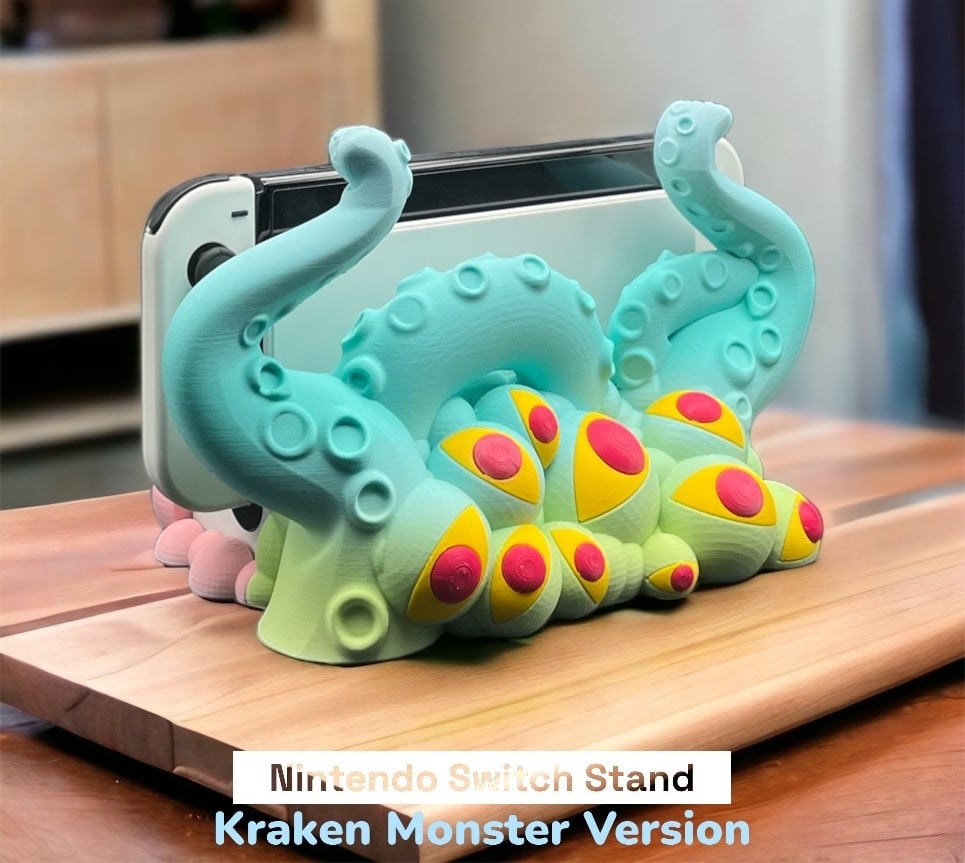 Kraken Nintendo Switch Stand - for OLED and Classic Version 3d model