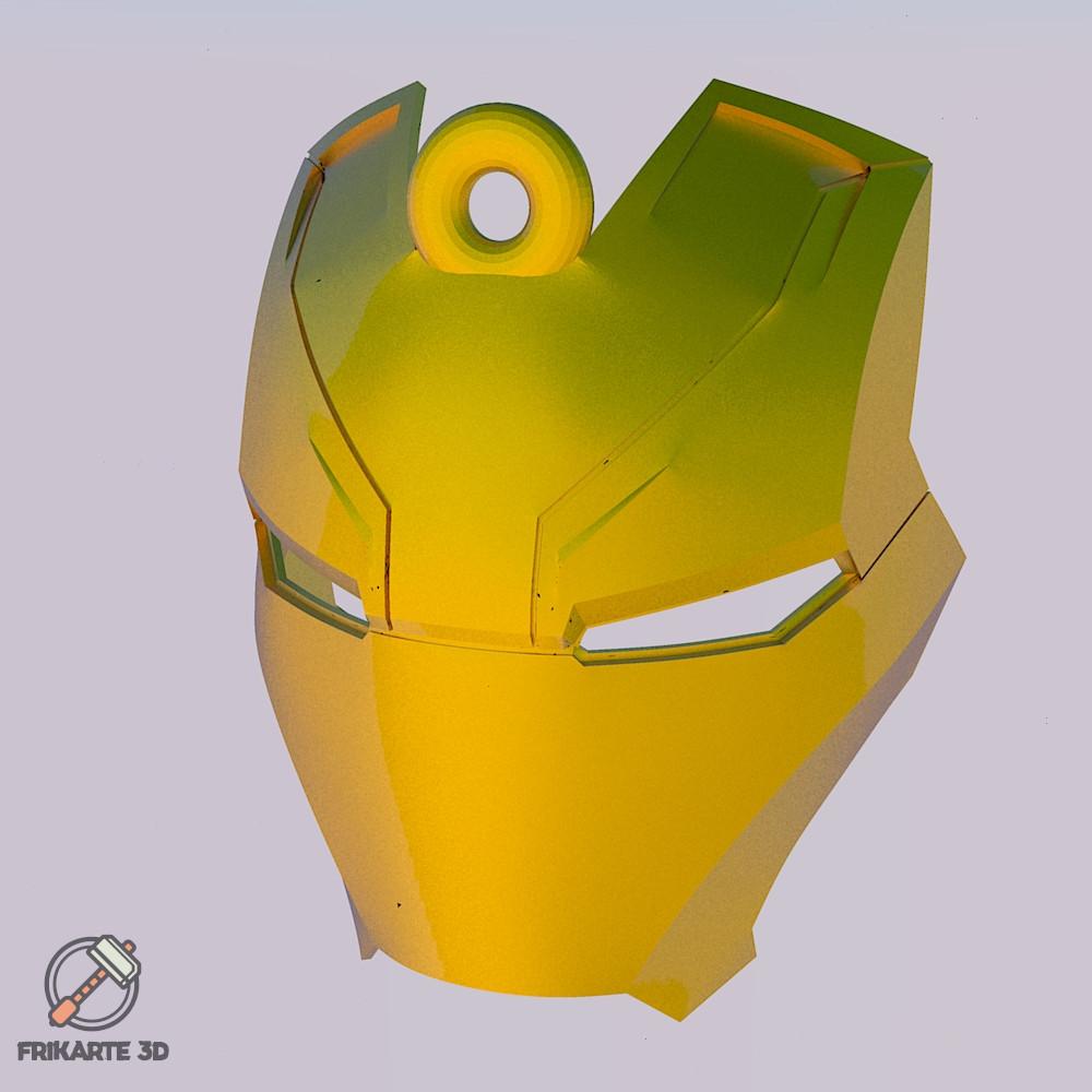 Iron Man MK46 Faceplate Keychain 3d model