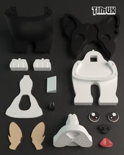 BOSTON TERRIER GLASSES HOLDER 3d model