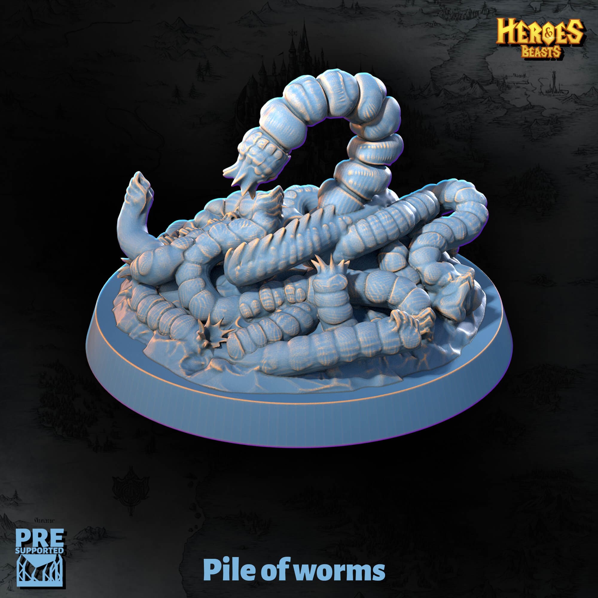 Pile of worms 3d model