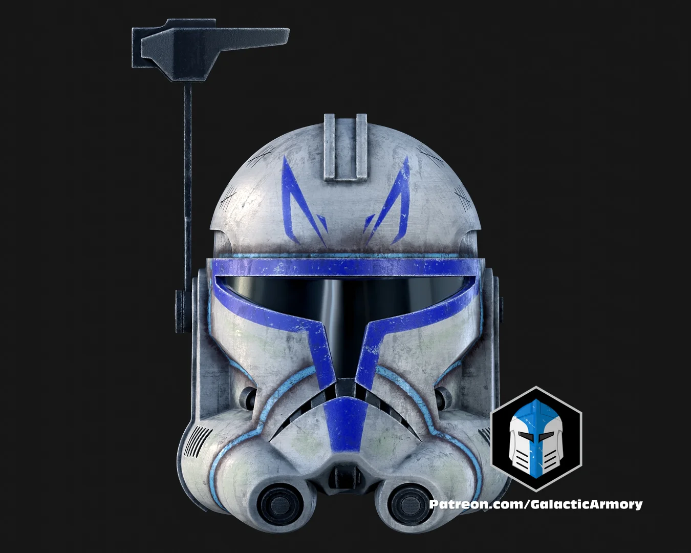 Animated Captain Rex Helmet - 3D Print Files 3d model