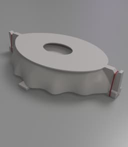 Leaf Shape Bowl Tray Organizer with silicone mold housing 3d model