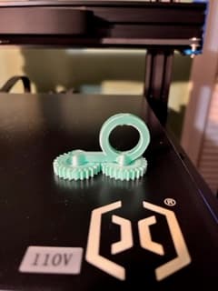 Fidget Ring With Two Gears 3d model