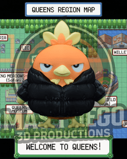 Torchic - Desktop Defenders - Puffa Jacket Edition 3d model
