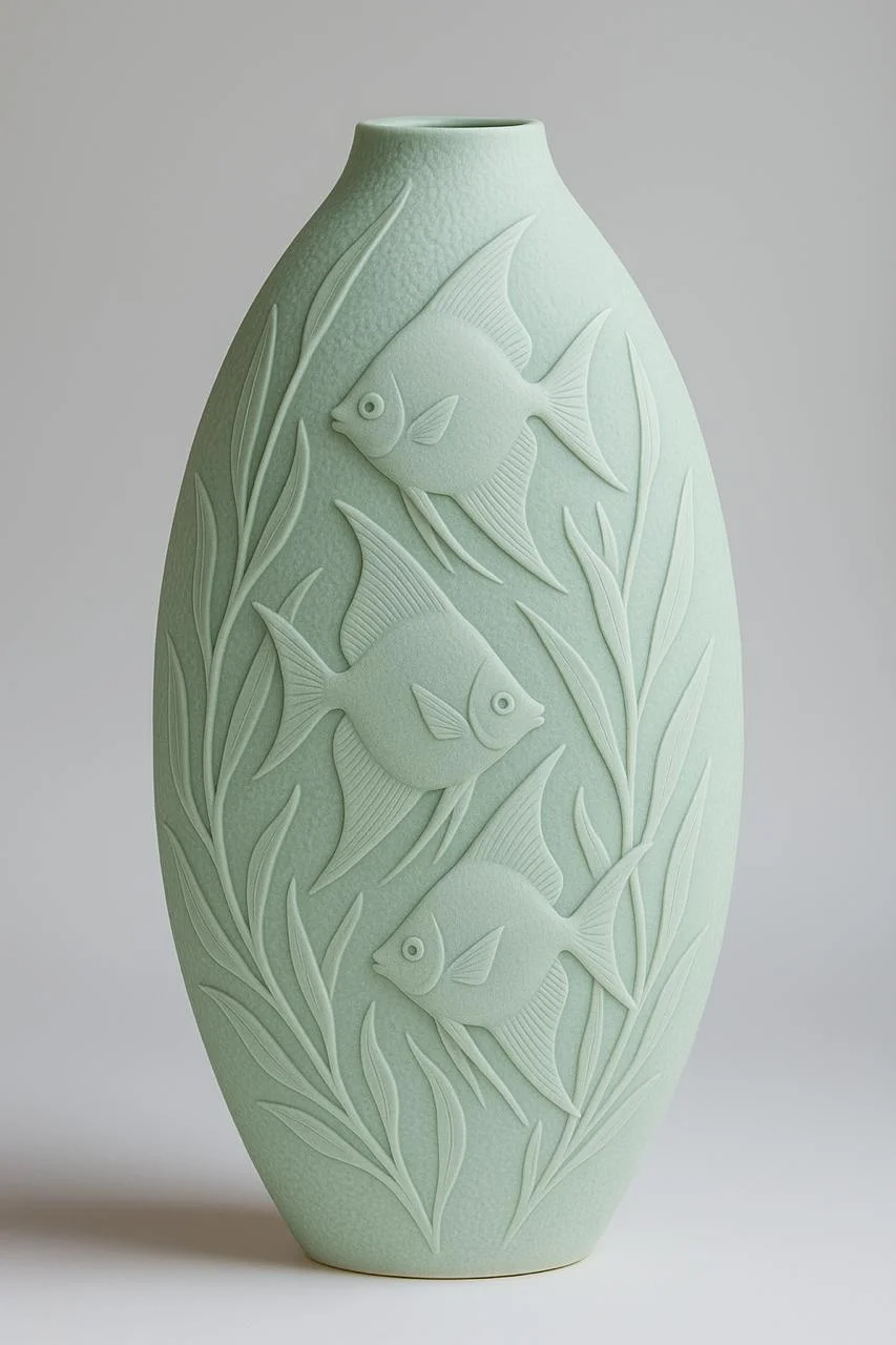 Ocean Fish Vase – Elegant Nautical Home Decor 3d model