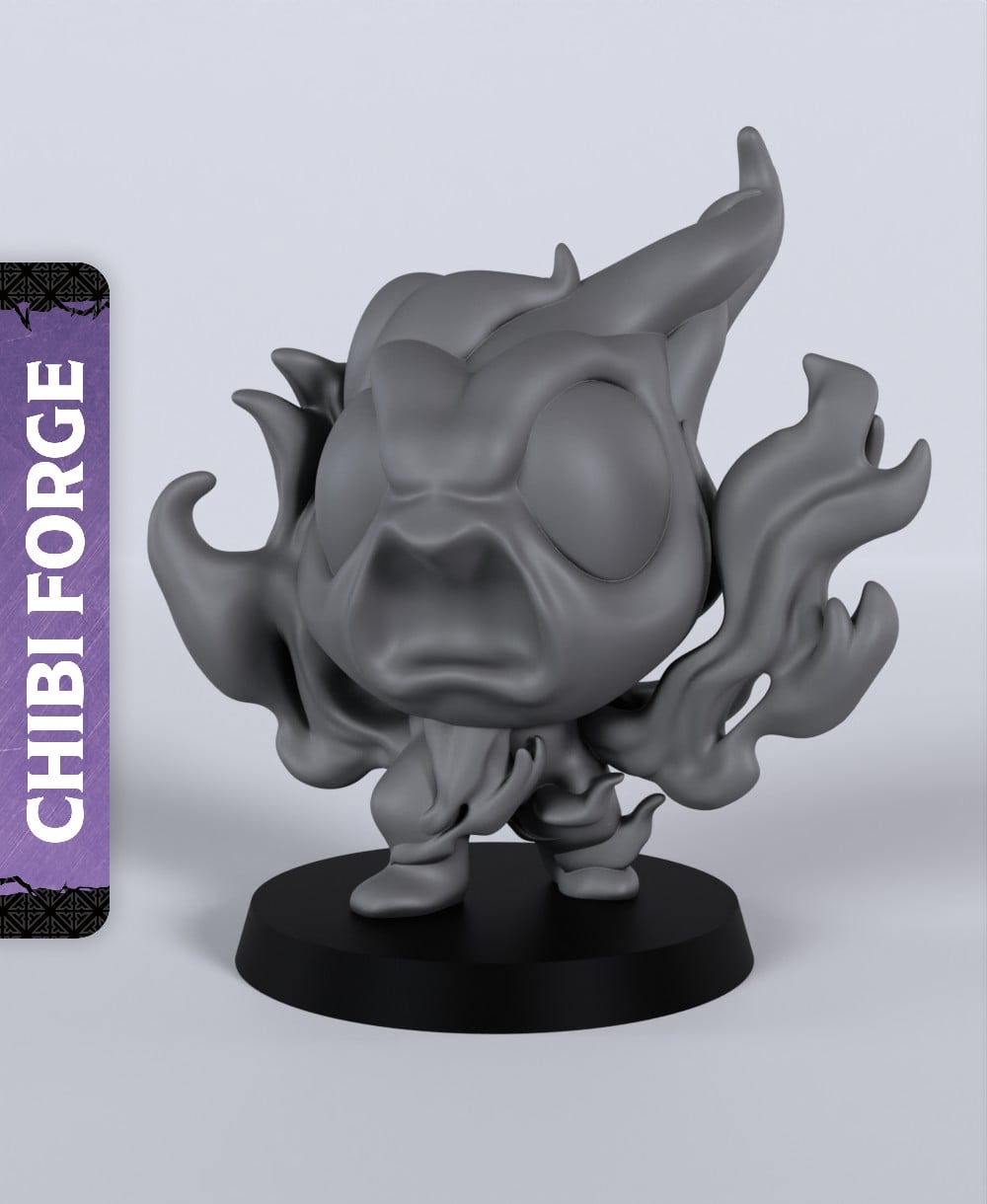 Fire Elemental Chibi - With Free Dragon - 5e DnD Inspired for RPG and Wargamers 3d model