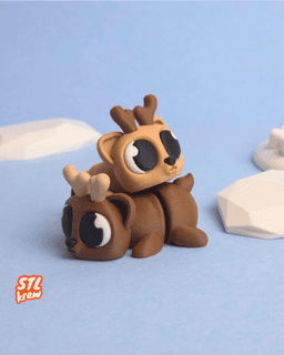 Flexi articulated reindeer NO AMS - Mini 3d model