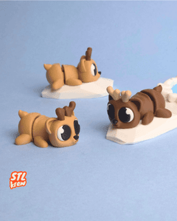 Flexi articulated reindeer NO AMS - Mini 3d model