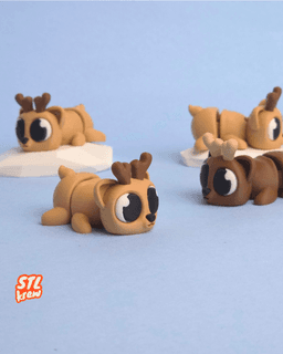 Flexi articulated reindeer NO AMS - Mini 3d model