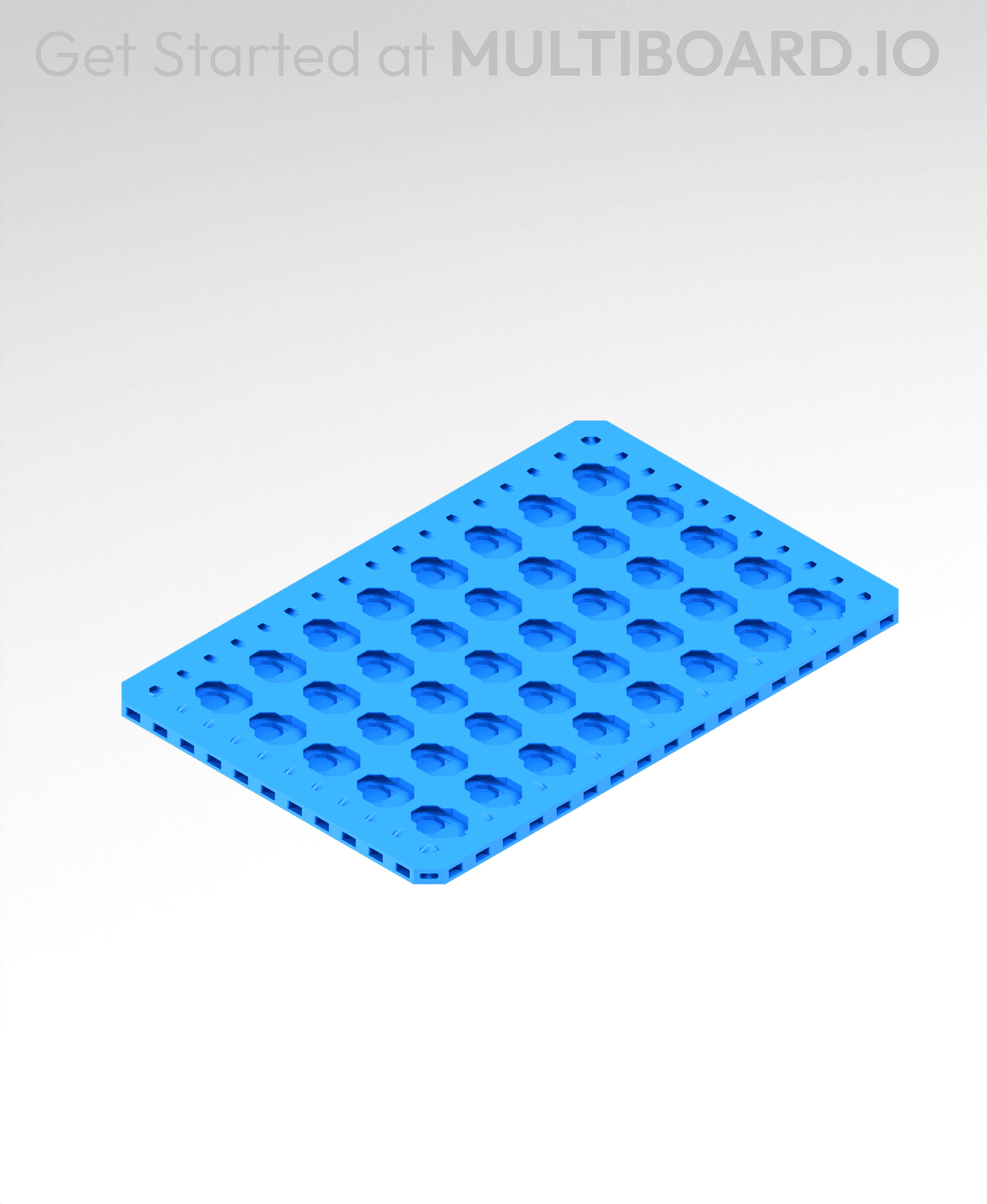 9x6 MU - Point Hole MU - MultiBoard Plate 3d model