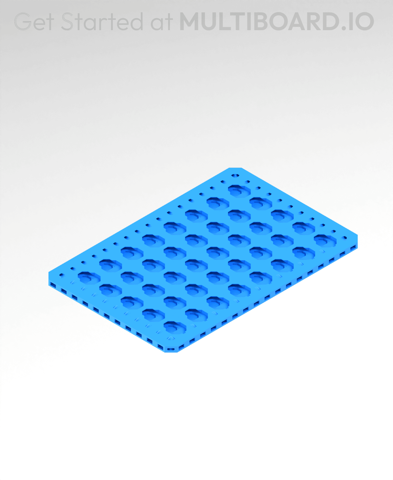 9x6 MU - Point Hole MU - MultiBoard Plate 3d model