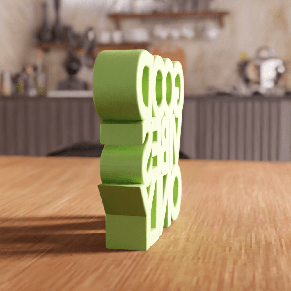Good Vibes Only Motivational Desk Sign 3d model