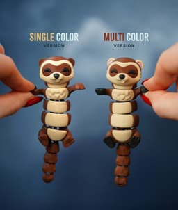 Freddy, the Flexi Ferret - Magnetic Hand-Holding Companion 3d model