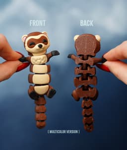 Freddy, the Flexi Ferret - Magnetic Hand-Holding Companion 3d model