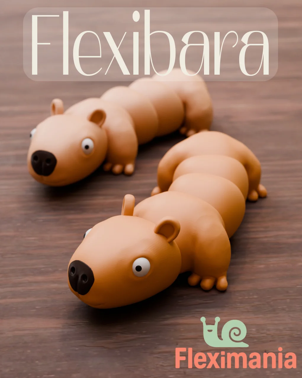 Funny Capybara Fidget Toy – Articulated Animal Toy 3d model