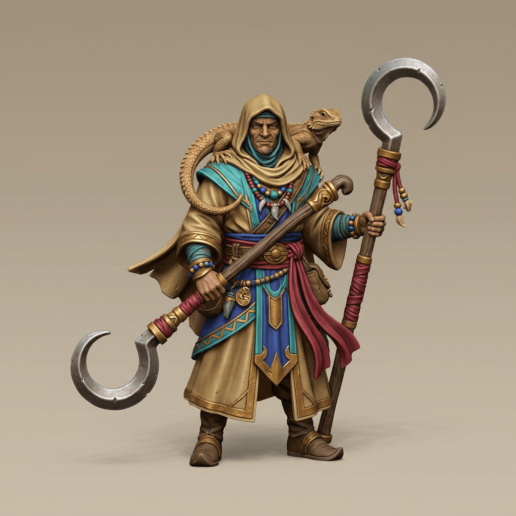 Iris and Orin - Oasis Beastmaster STL - Desert Djinn Caravan 3d model