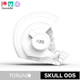 Astronaut Skull 005 - Art - Print in place - STL 3d model