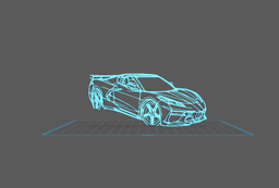 Chevrolet - Corvette C8 Wall Art 3d model