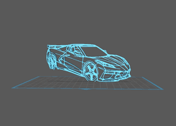 Chevrolet - Corvette C8 Wall Art 3d model