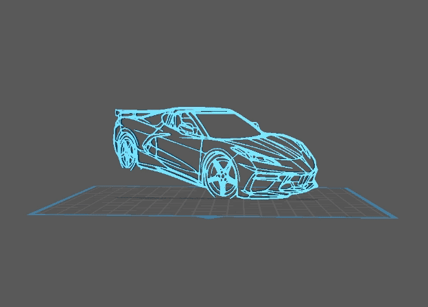 Chevrolet - Corvette C8 Wall Art 3d model