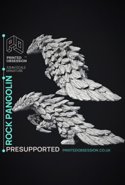 Rock Pangolin - Elemental Creature - 32mm scale - D&D 3d model