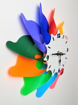 Pinwheel Clock 3d model