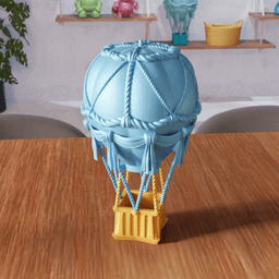 Vintage Decorative Hot Air Balloon - Nursery & Home Decor 3d model