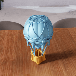 Vintage Decorative Hot Air Balloon - Nursery & Home Decor 3d model