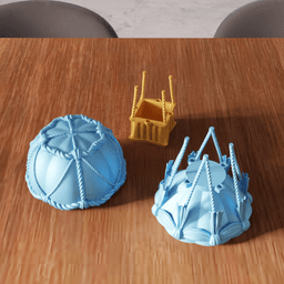 Vintage Decorative Hot Air Balloon - Nursery & Home Decor 3d model