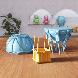 Vintage Decorative Hot Air Balloon - Nursery & Home Decor 3d model