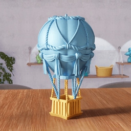 Vintage Decorative Hot Air Balloon - Nursery & Home Decor 3d model