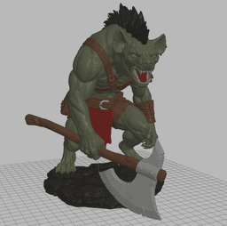 Orc Werewolf Berserker STL | Fantasy Figure 3D Print | No AMS 3d model