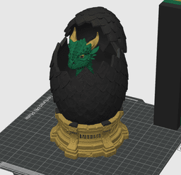 Dragon Egg Hatchling Display 3MF | Fantasy Decor Multi-Color | HighDetail 3d model