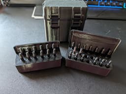 Rugged Broadhead Box (3 or 6 Broadheads)(Now with Field tip Inserts) 3d model