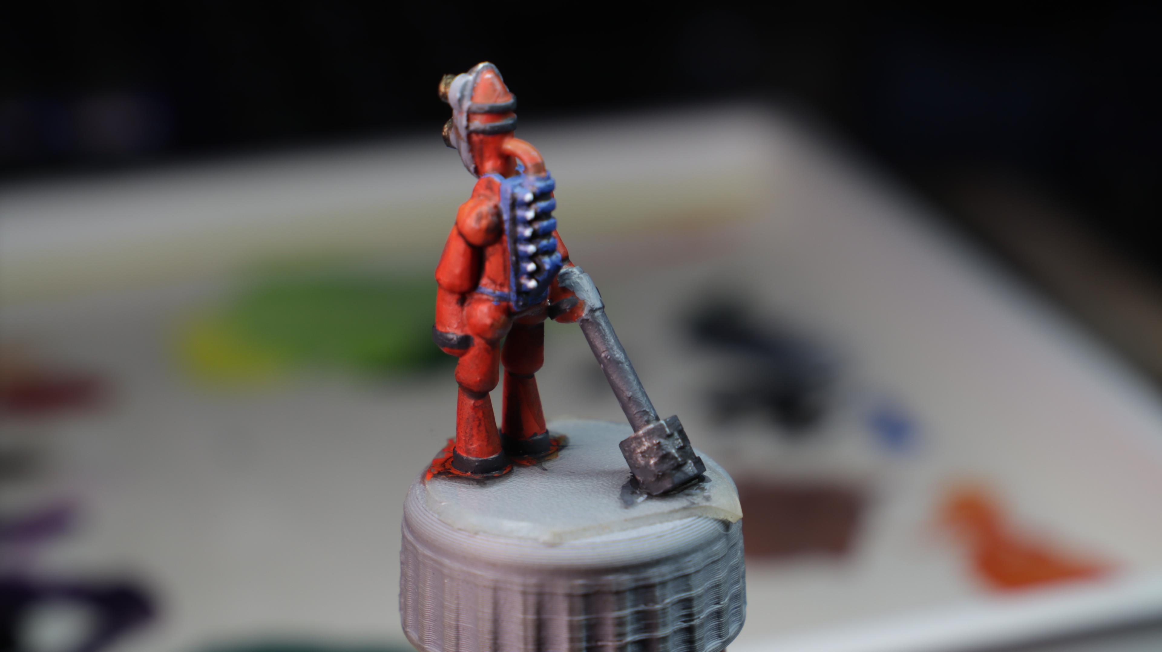 FHW: Weird Trooper with club - Printed on Flashforge Foto 8.9 4k with Sunlu standard water wash resin, painted with Vallejo  - 3d model