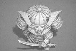 Chibi Samurai Warrior 3d model