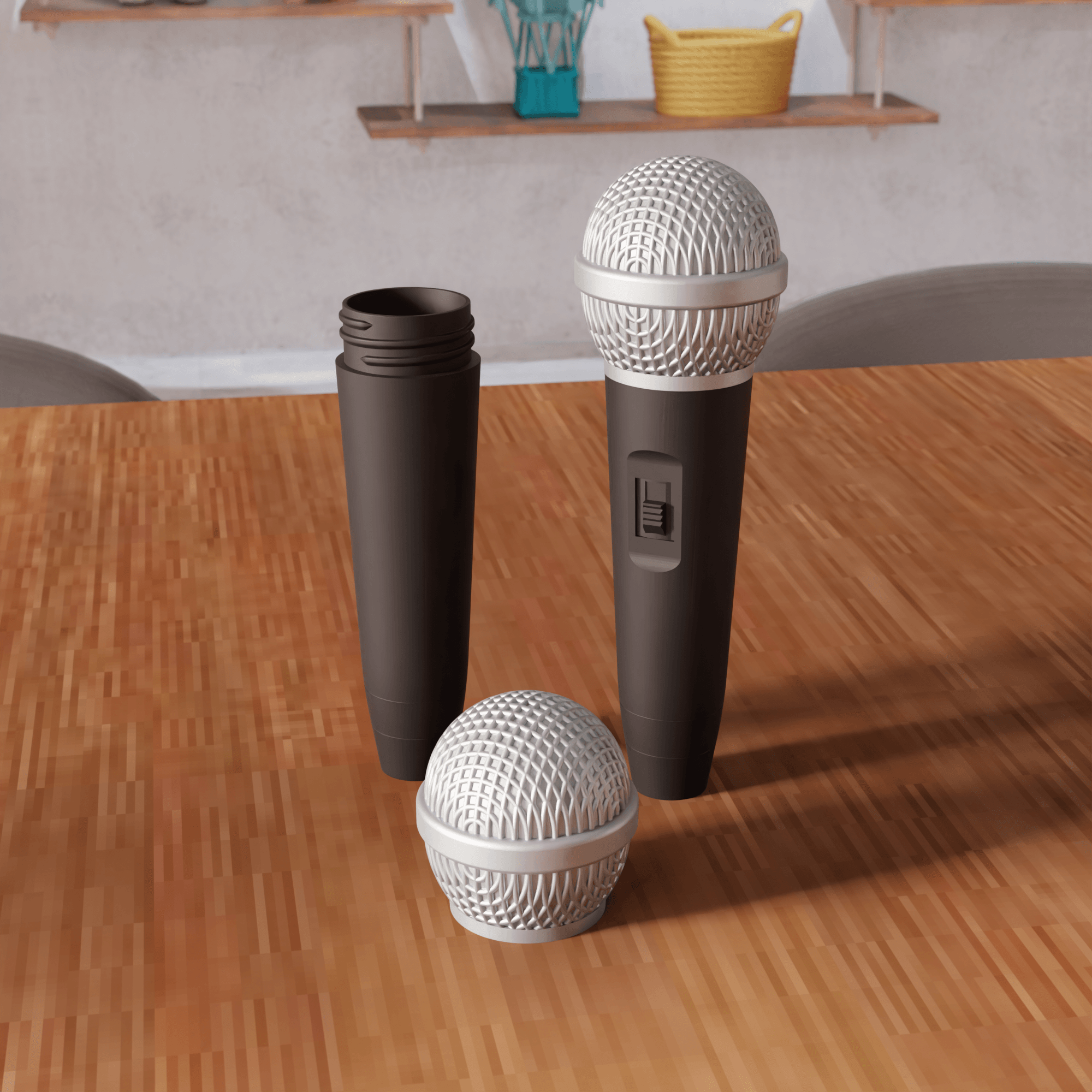Realistic Microphone Secret Storage Box 3d model