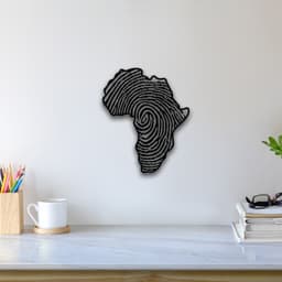 African Map Wall Art 3d model