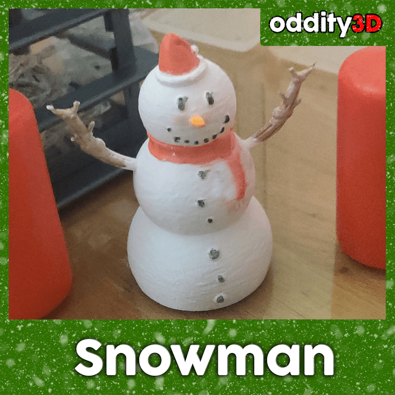 Snowman Decoration (no support) 3d model