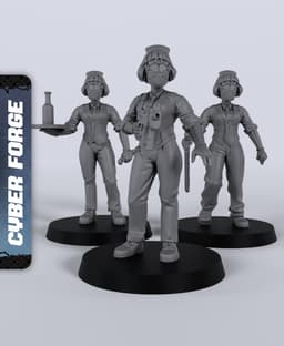 Cyberpunk Waiters - With Free Cyberpunk - Sci-Fi Gift Ideas for RPG and Wargamers 3d model