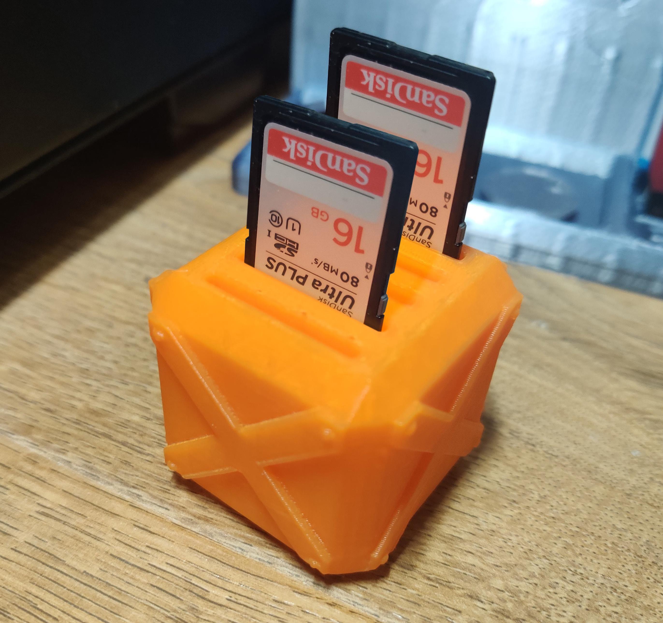 Crate 6 slot SD Card Holder(easy print) 3d model