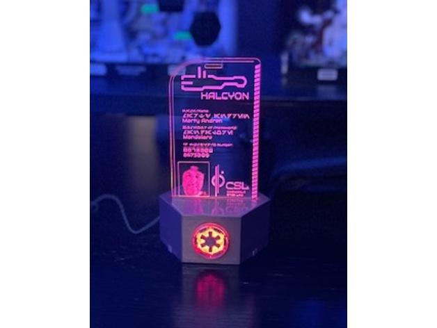 LED Halcyon Passport Display Stand 3d model