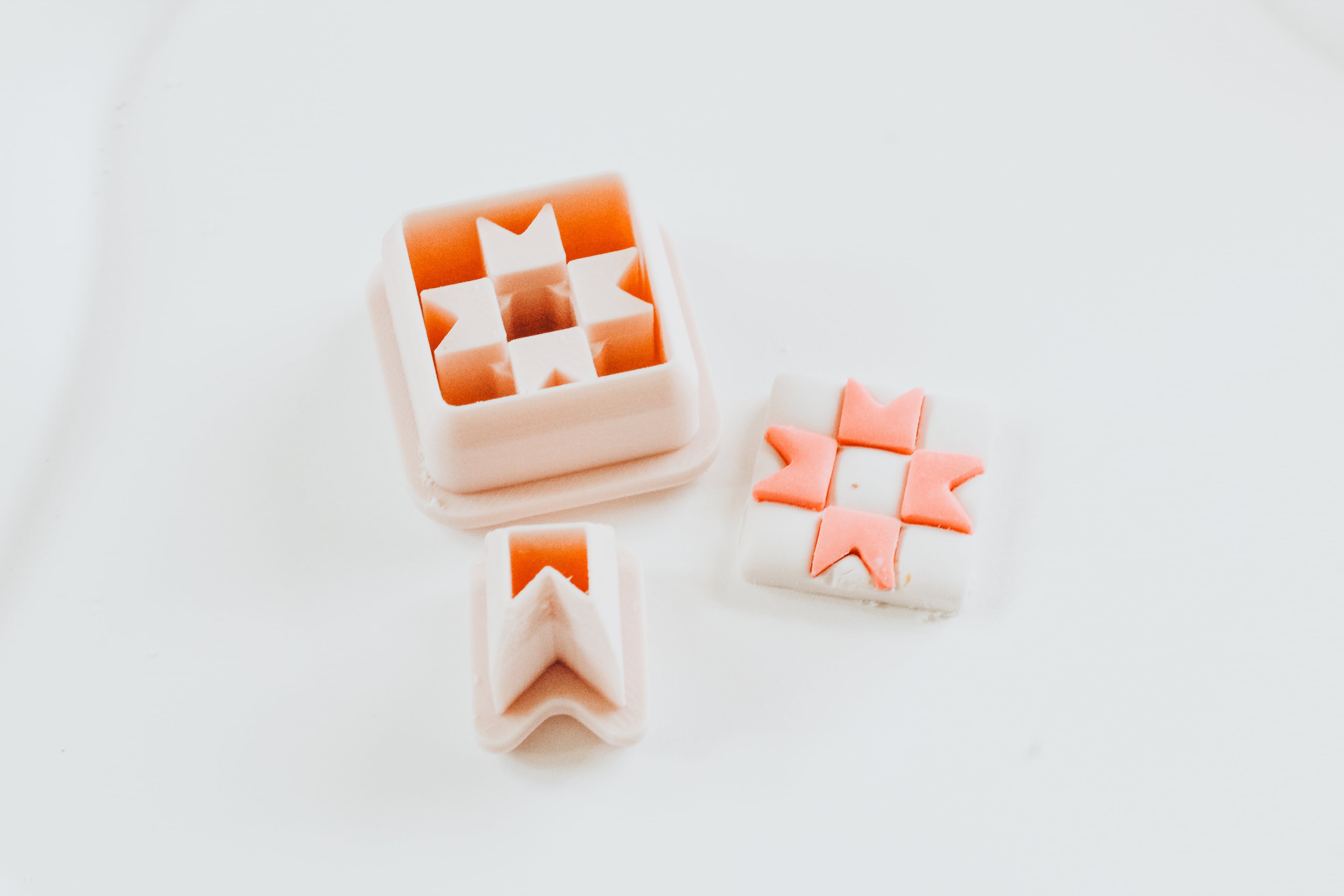 2 Quilted CLay Cutters .75 Inch and 1.00 Inch 3d model