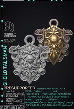 Shield Archon - RP Item & Summon - PRESUPPORTED - Illustrated and Stats - 32mm scale 3d model
