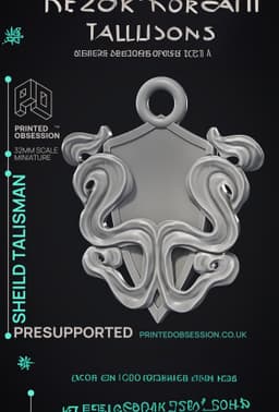 Shield Archon - RP Item & Summon - PRESUPPORTED - Illustrated and Stats - 32mm scale 3d model